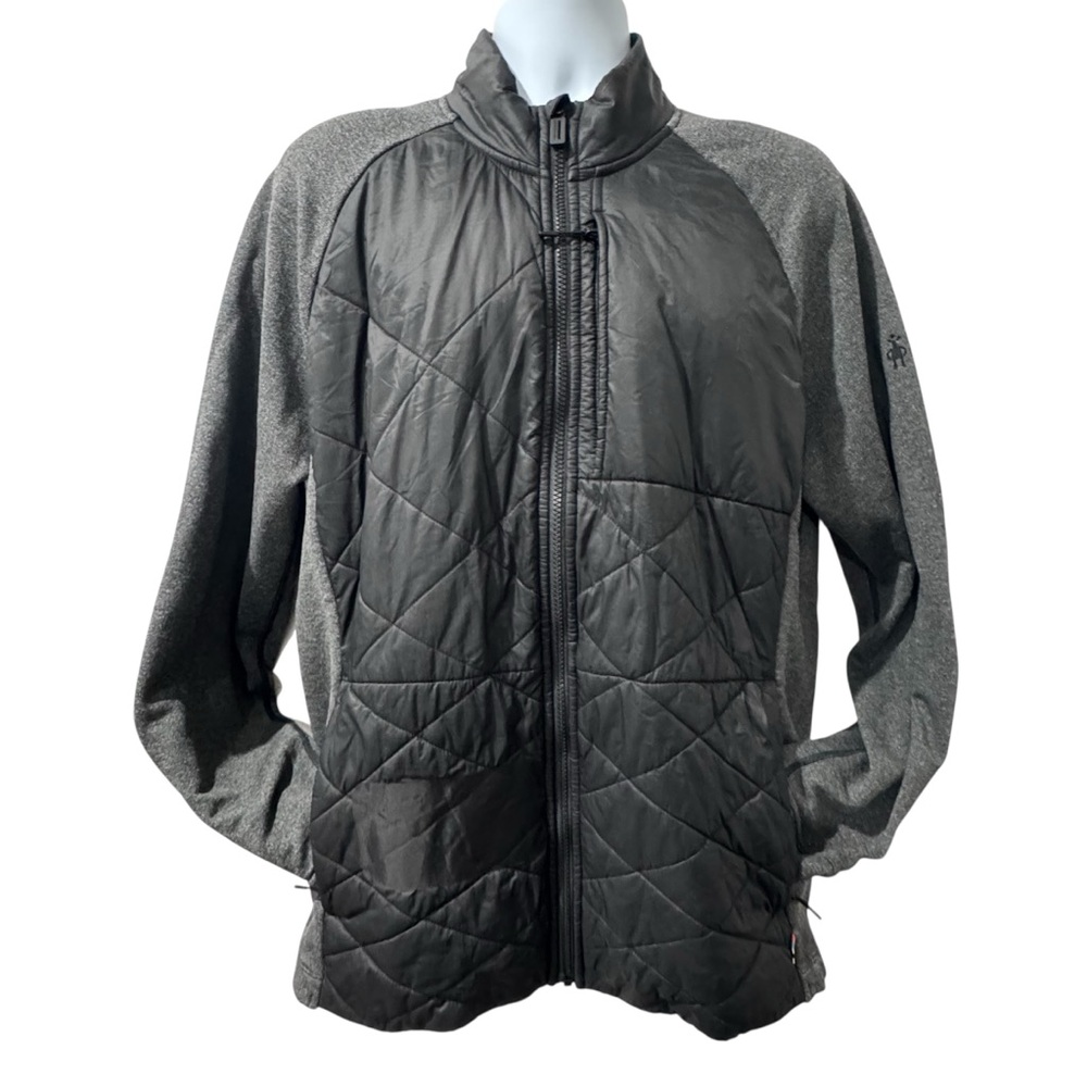 SMARTWOOL Smartloft Jacket  Men’s  XL Black Grey Insulated Merino Wool TINY FLAW